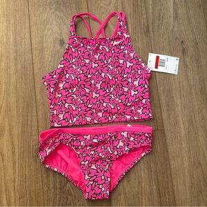 Nike Pink Patterned Kids Bikini